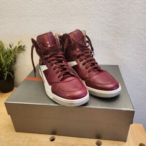 Prada Men’s Leather High Top Sneaker‎ Sz10 wine